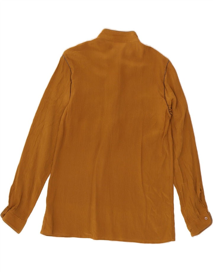 VINTAGE Womens Shirt Blouse IT 42 Medium Brown Vintage Vintage and Second-Hand Vintage from Messina Hembry 