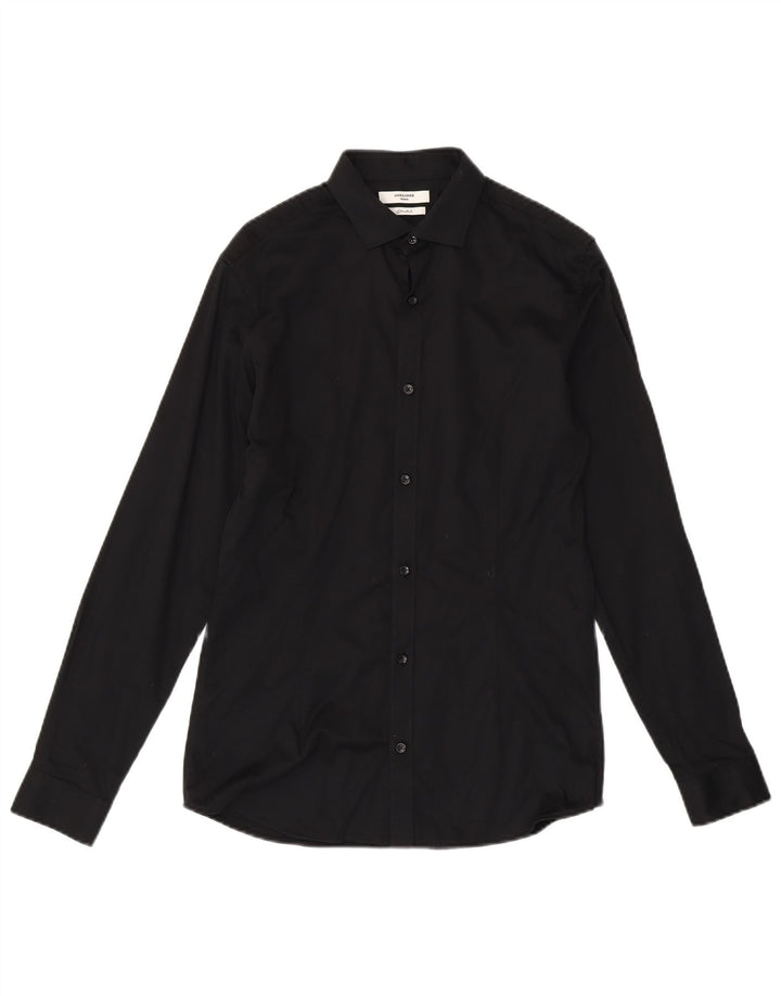 Camicia da uomo Jack & Jones piccola in cotone nero