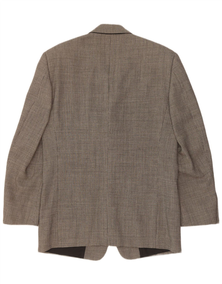 Giacca blazer da uomo a 3 bottoni Cerruti 1881 IT 48 Lana a quadri grigio medio