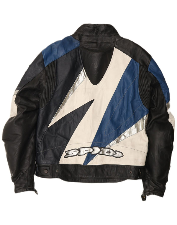 Giacca da pilota in pelle da uomo Spidi IT 54 Large in pelle color block nera