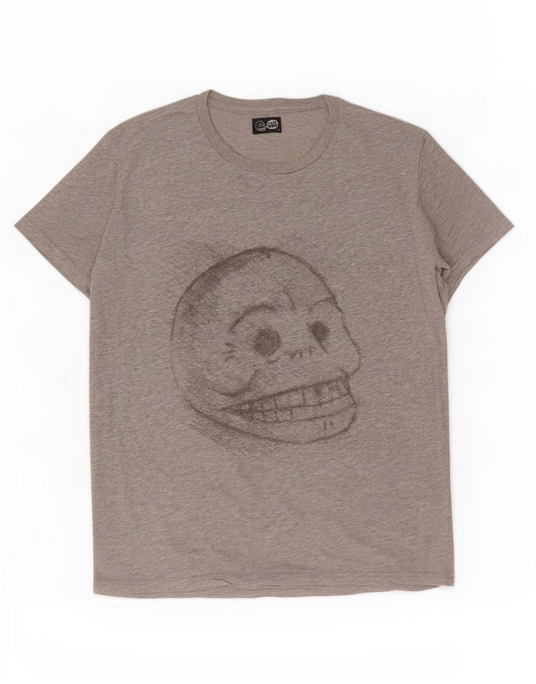 T-shirt grafica da uomo Cheap Monday Top in cotone grigio medio