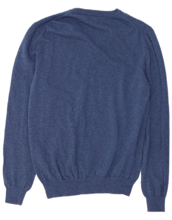 Gant Maglione da uomo con scollo a V, grande, in lana blu navy