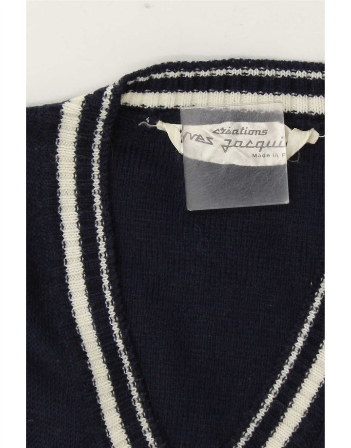 Canotta vintage da uomo, canotta media blu navy