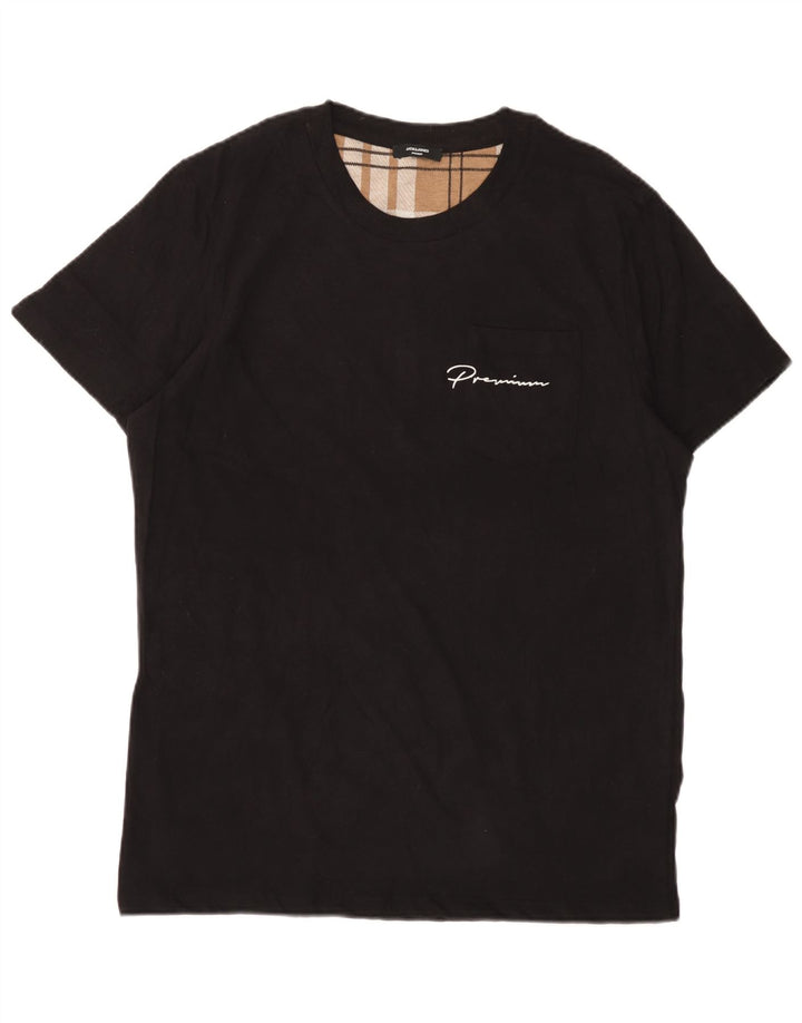 JACK & JONES T-shirt da uomo grande grande in cotone nero