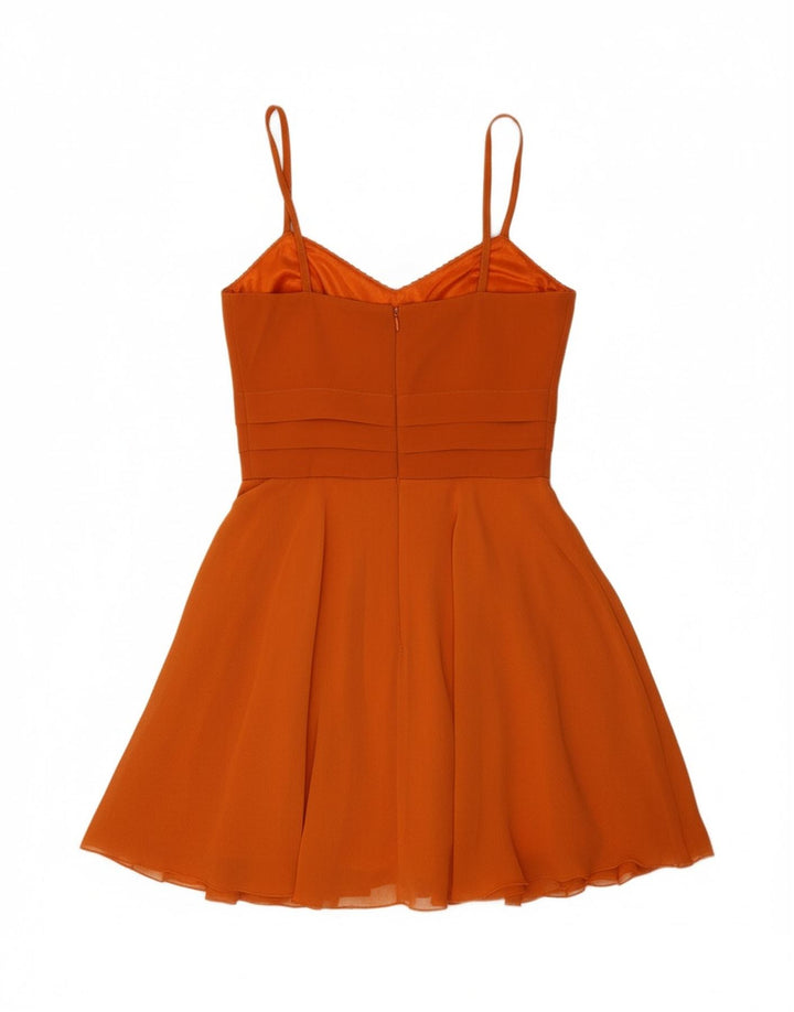 VINTAGE Womens Couture Sundress IT 42 Medium Orange Vintage Vintage and Second-Hand Vintage from Messina Hembry 