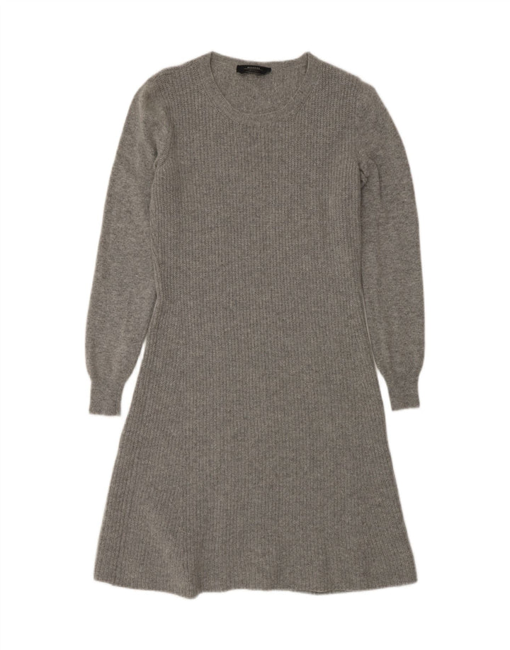 MAX MARA Abito maglione a maniche lunghe da weekend da donna UK 14 Grigio medio