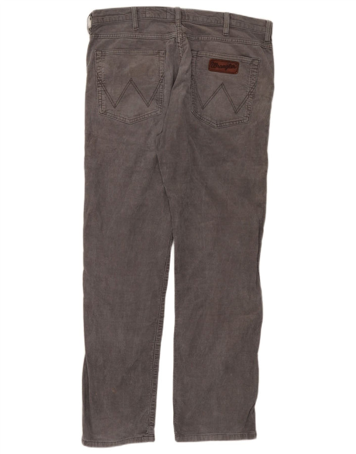 WRANGLER Pantaloni da uomo in velluto a coste dritti elasticizzati Arizona W36 L32 Grigi