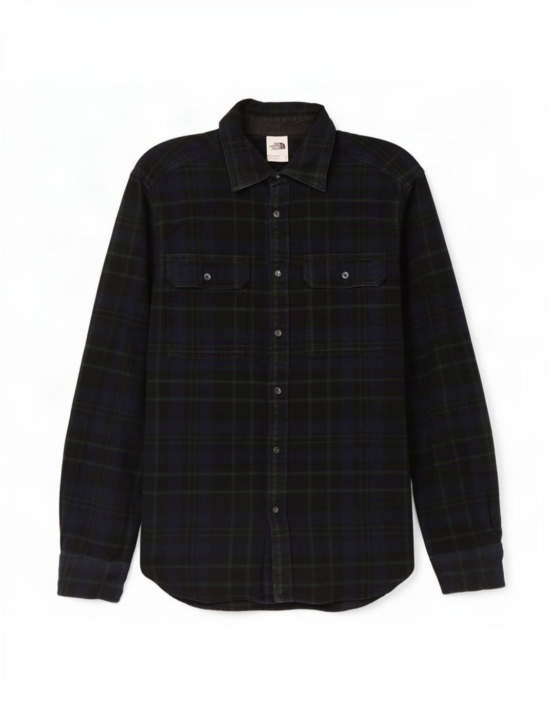 The North Face Camicia da uomo in flanella di cotone a quadri blu navy medio