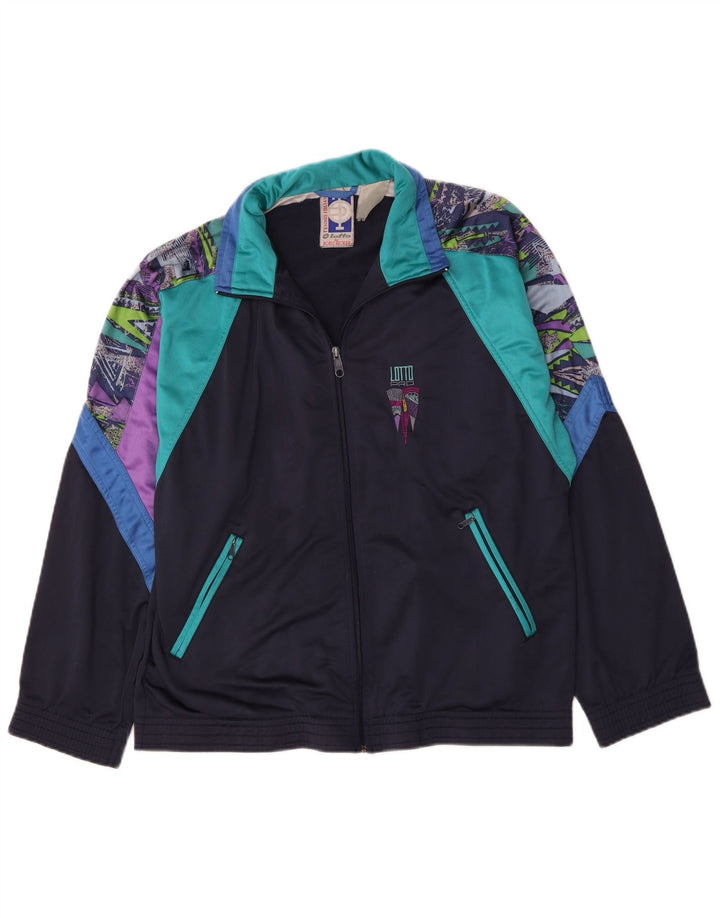 Giacca da tuta da uomo Lotto grande color block blu navy