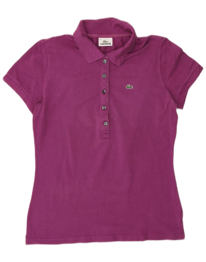 Polo da donna Lacoste taglia 42 grande in cotone viola