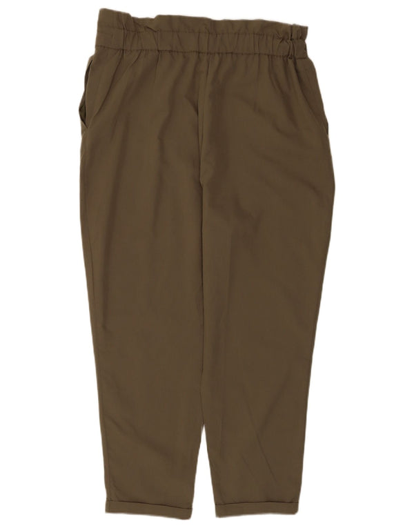 Pantaloni casual affusolati a vita alta da donna Zara medi W28 L24 kaki