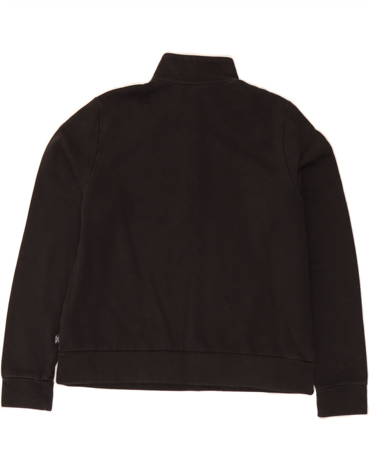 PUMA Womens Zip Neck Sweatshirt Jumper UK 16 Large Black Cotton Vintage Puma and Second-Hand Puma from Messina Hembry 
