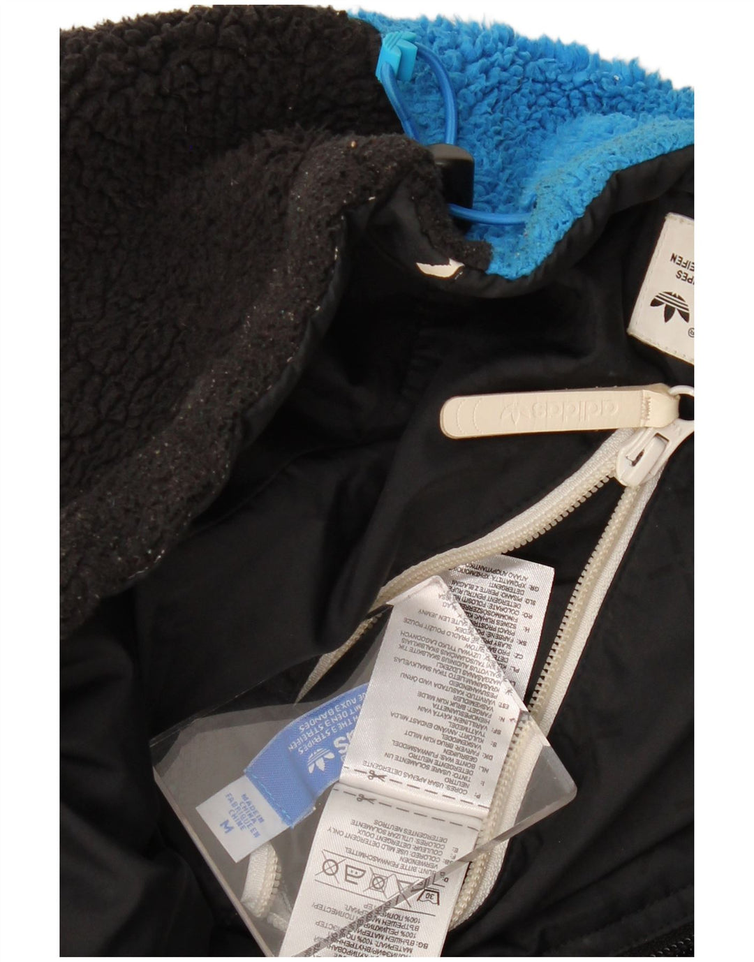 Giacca reversibile da uomo Adidas UK 38 poliestere nero medio