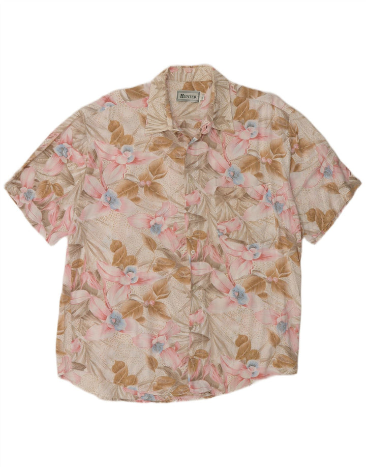 Camicia a maniche corte da uomo Hunter XL floreale multicolore