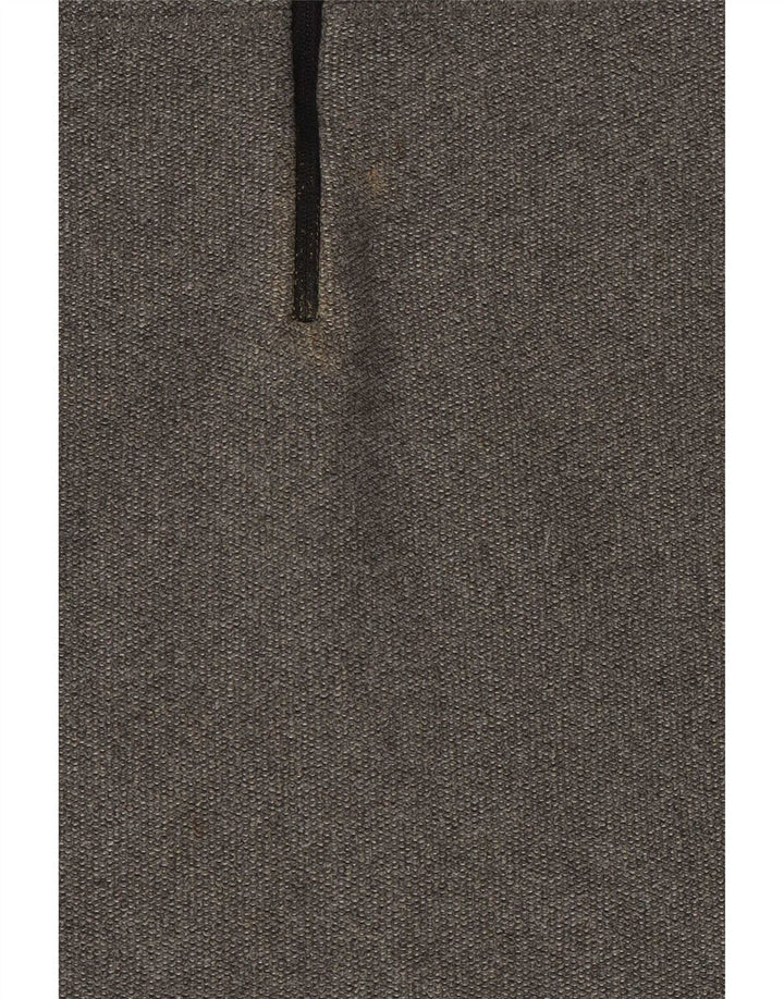 Felpa da donna con collo con zip Berghaus, maglione UK 12, poliestere grigio medio