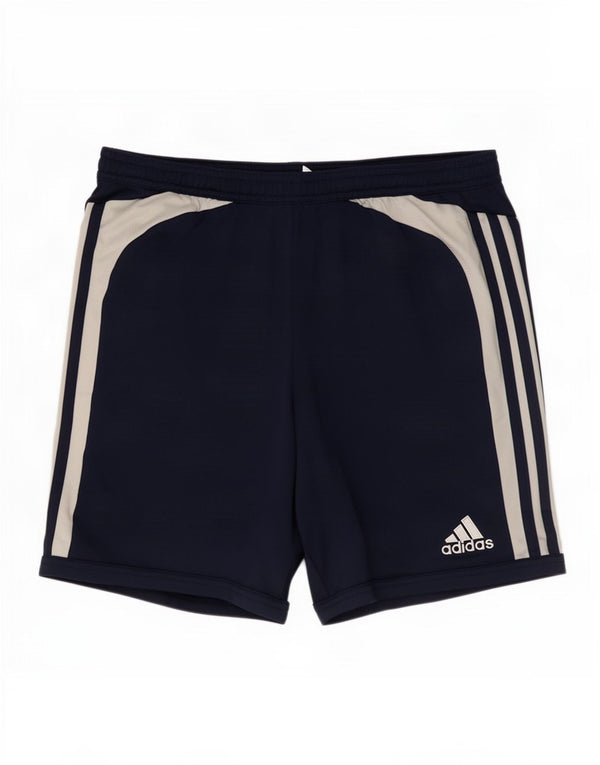 Pantaloncini sportivi Adidas Climalite da donna UK 14 Medium Blu Navy Colourblock
