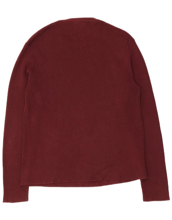 Maglione maglione girocollo da uomo Banana Republic grande cotone marrone