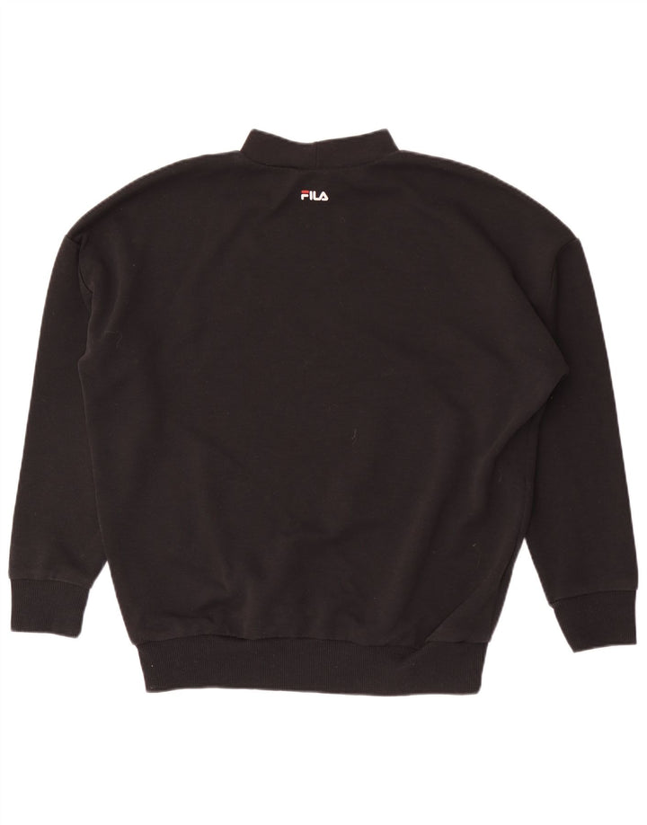 Fila Uomo Loose Fit Felpa Maglione Piccolo Poliestere Nero