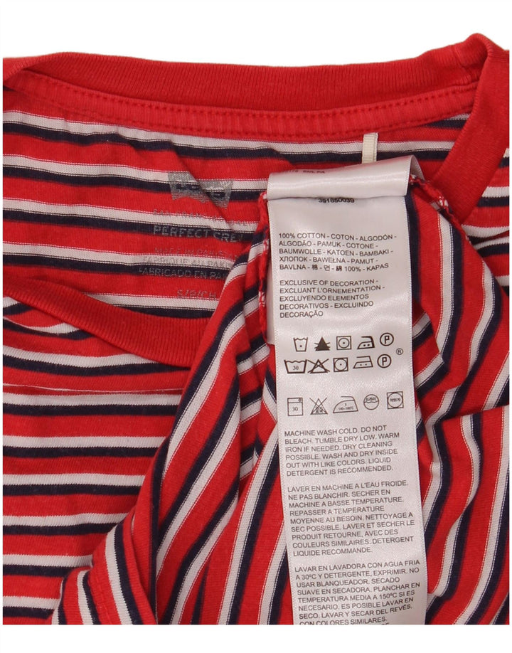 LEVI'S T-shirt da uomo Top piccola in cotone a righe rosse