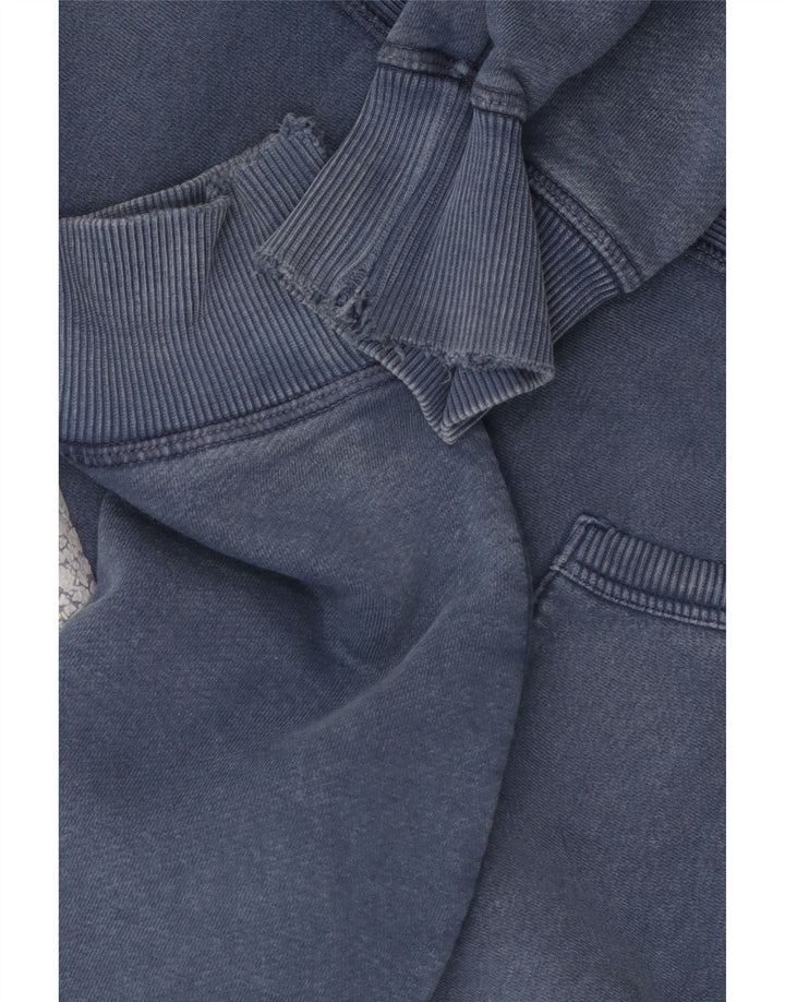 CONVERSE Felpa con cappuccio grafica da uomo, piccola, in cotone blu