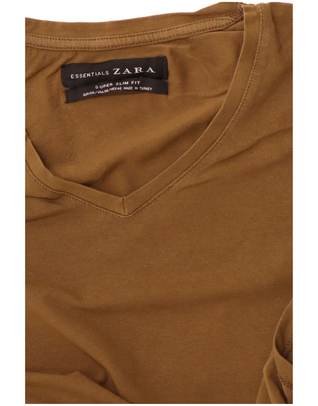 T-shirt Zara da uomo super slim fit 2XL kaki