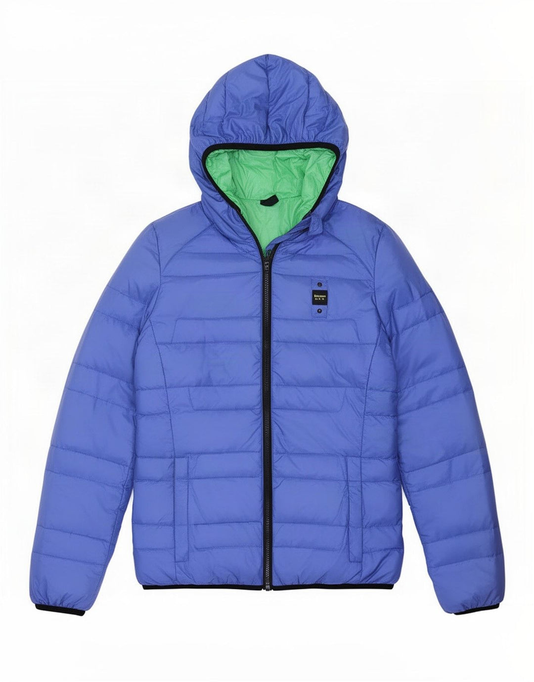 Giacca imbottita con cappuccio da donna Blauer UK 10 Small blu in poliammide