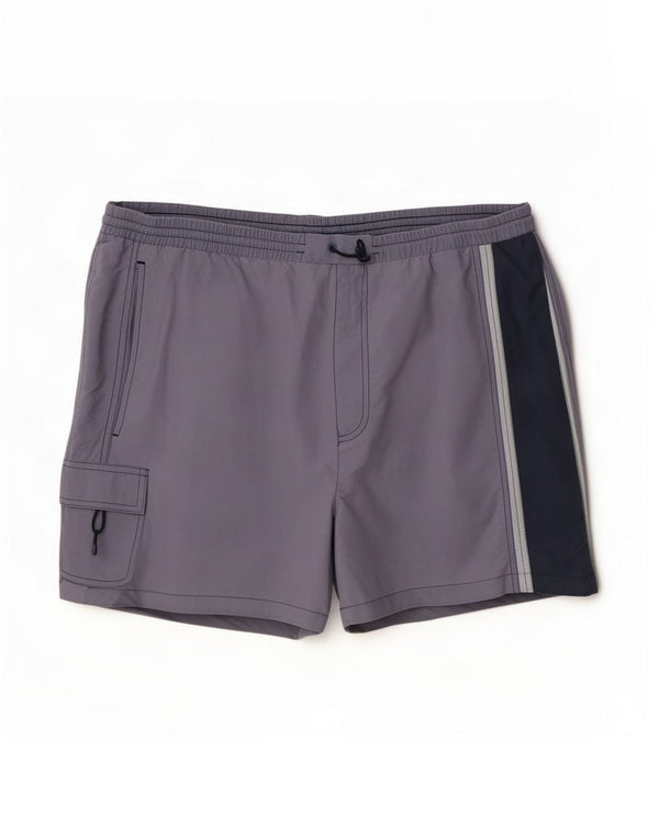 Pantaloncini da bagno Fila da uomo XL in nylon color block viola