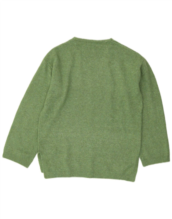 Maglione oversize con scollo a V da donna Marks & Spencer UK 10 piccolo verde