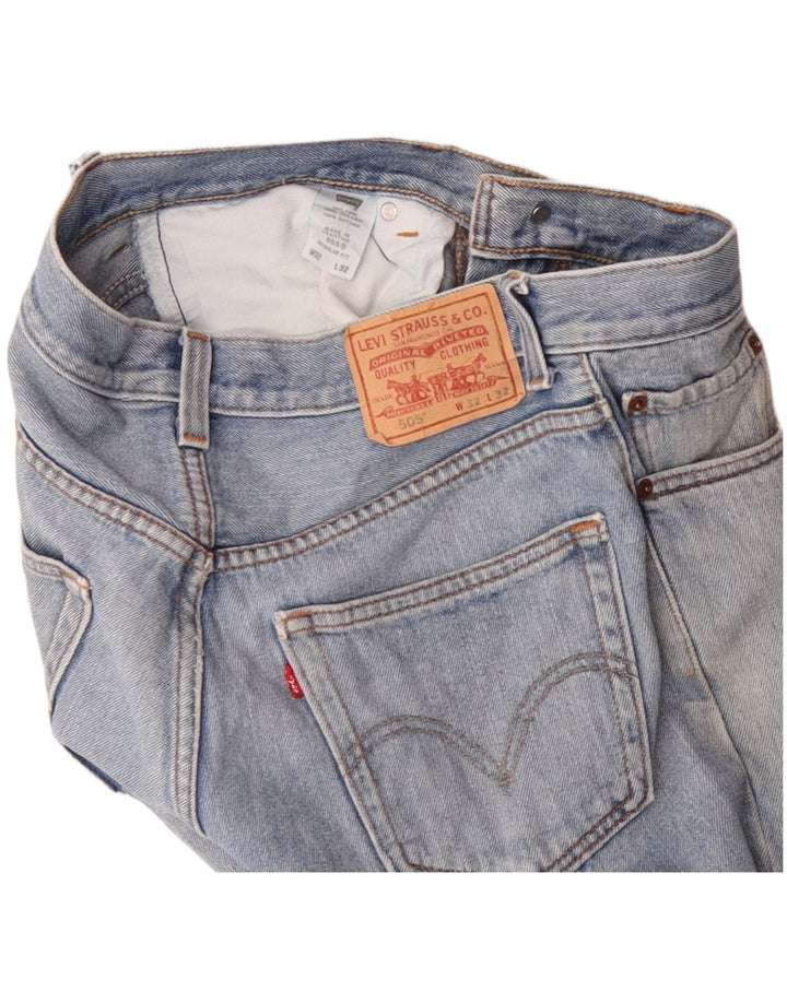 Jeans dritti da uomo Levi's 505 vestibilità regolare W32 L32 cotone blu