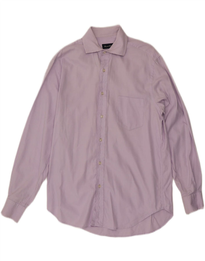 Camicia da uomo Massimo Dutti taglia 15 3/4 40 medio viola a spina di pesce