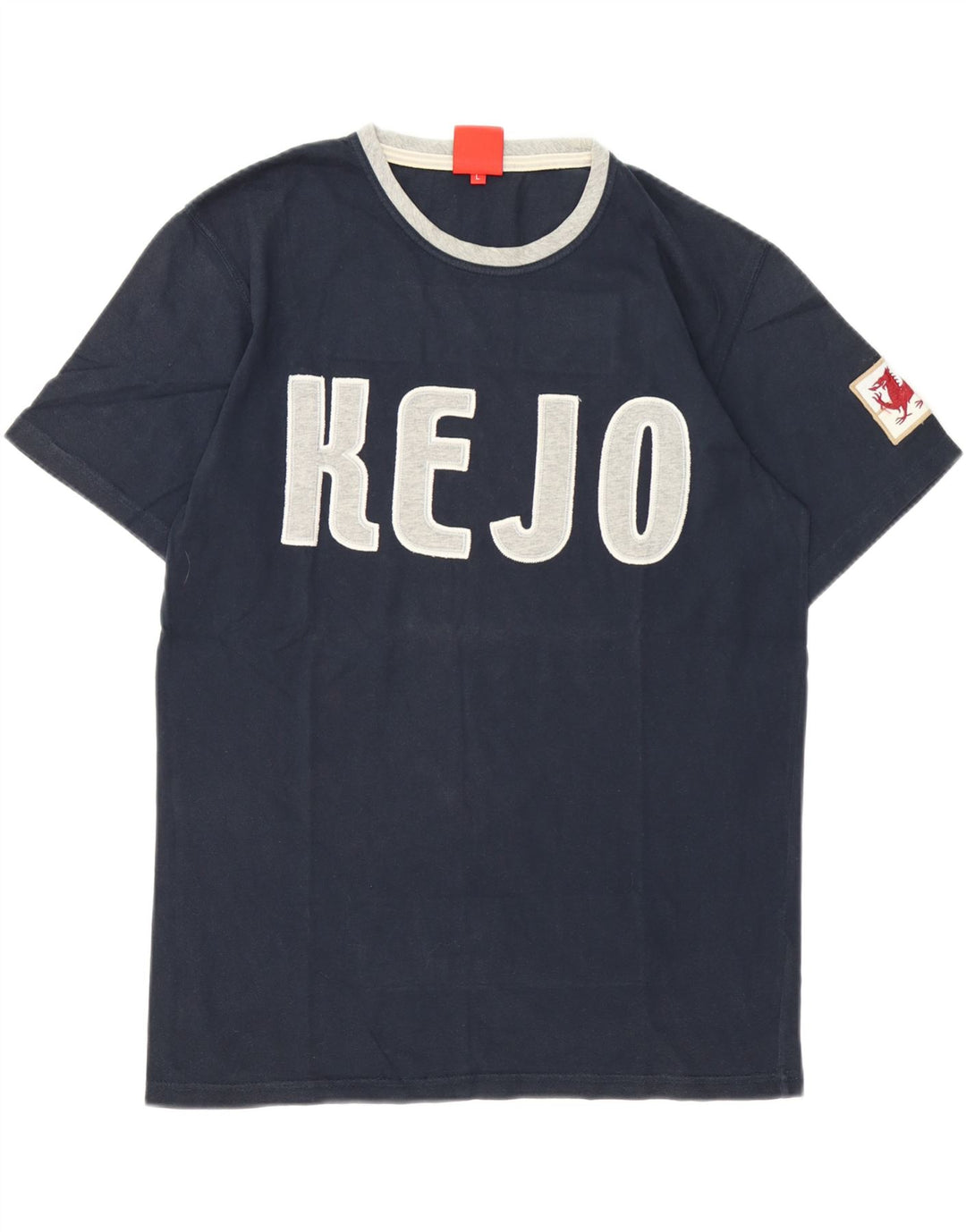 T-shirt grafica da uomo Kejo Top grande in cotone blu navy