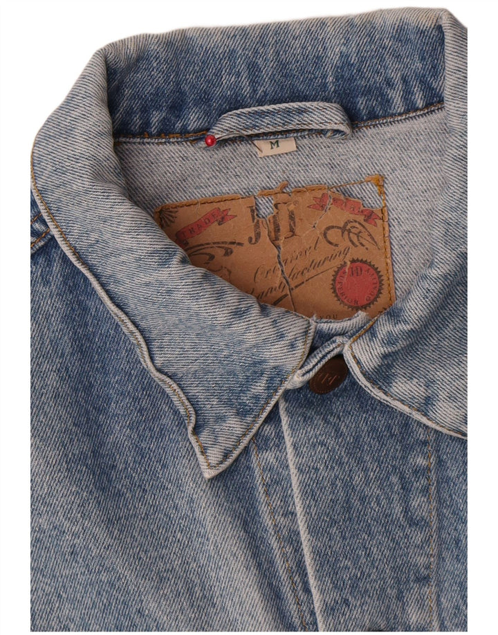 Giacca di jeans vintage da uomo UK 38 cotone blu medio