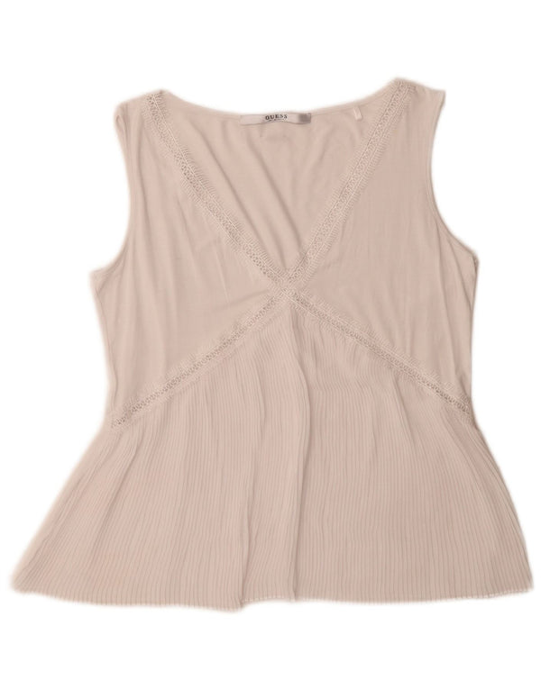 Camicetta senza maniche da donna Guess UK 12 Medium White
