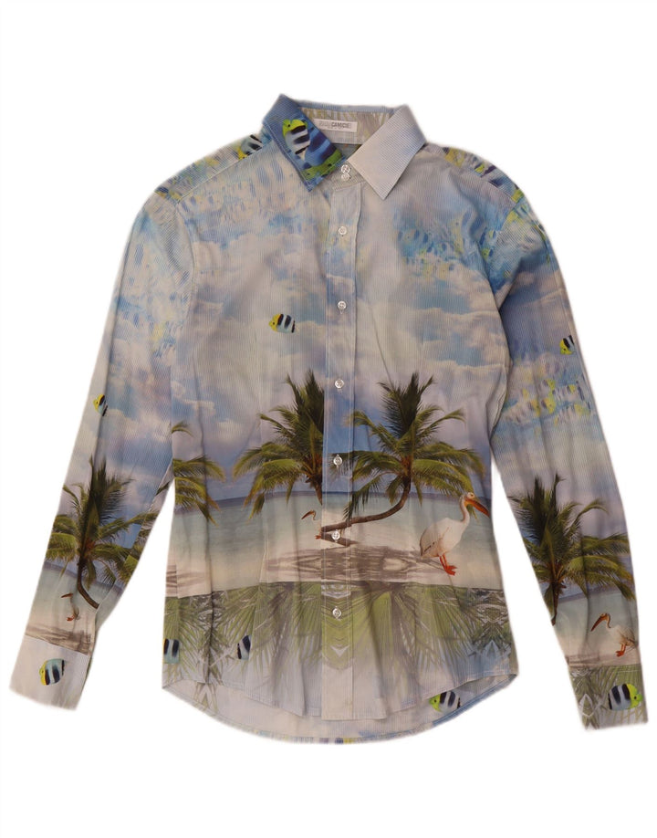 Camicia grafica da uomo Naracamicee XS blu hawaiana