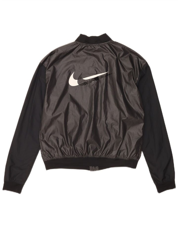 Giacca antipioggia Nike Running Graphic da donna UK 10 Small Black Colourblock