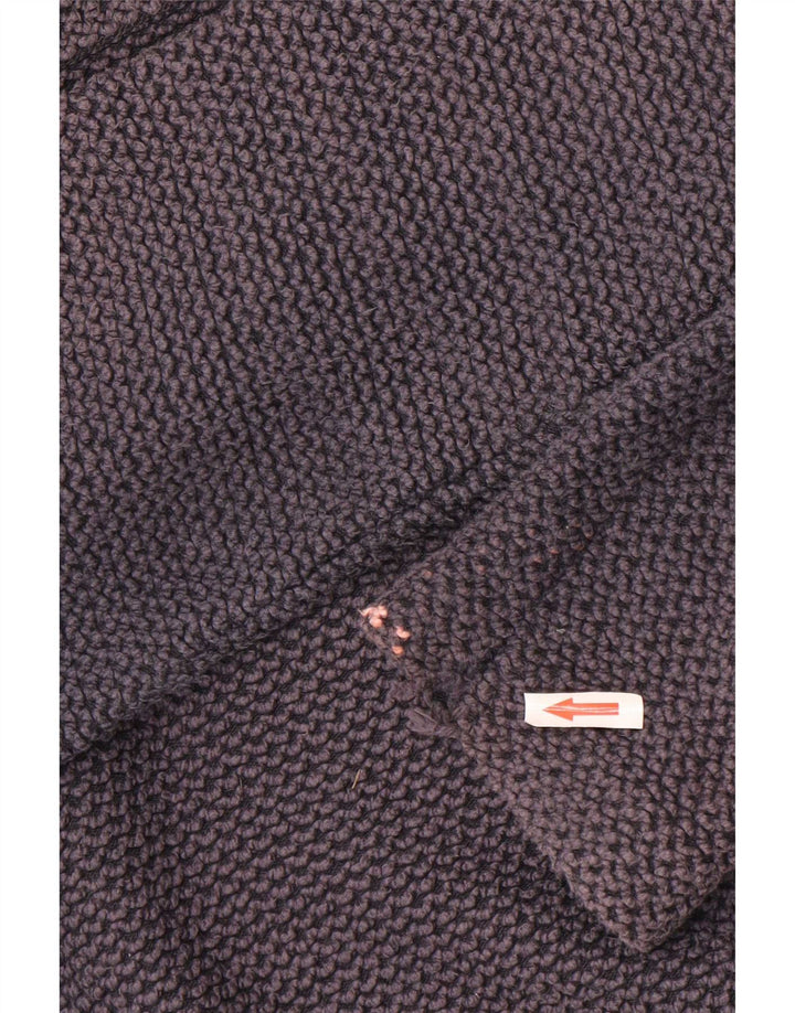 Felpa da donna con collo con zip Weird Fish, maglione, UK 12, cotone blu navy medio