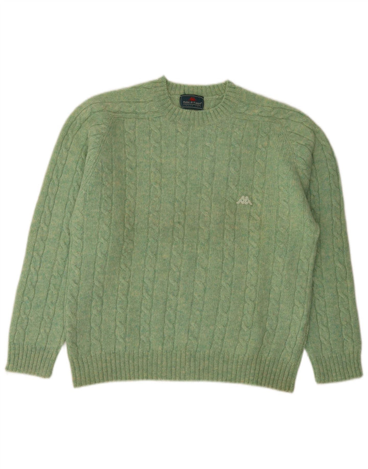 Maglione Kappa Uomo Girocollo Maglione Piccolo Verde Lana