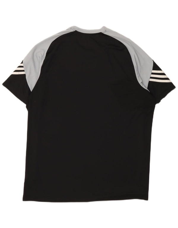 T-shirt grafica ADIDAS da uomo Climalite Top XL poliestere color block nero