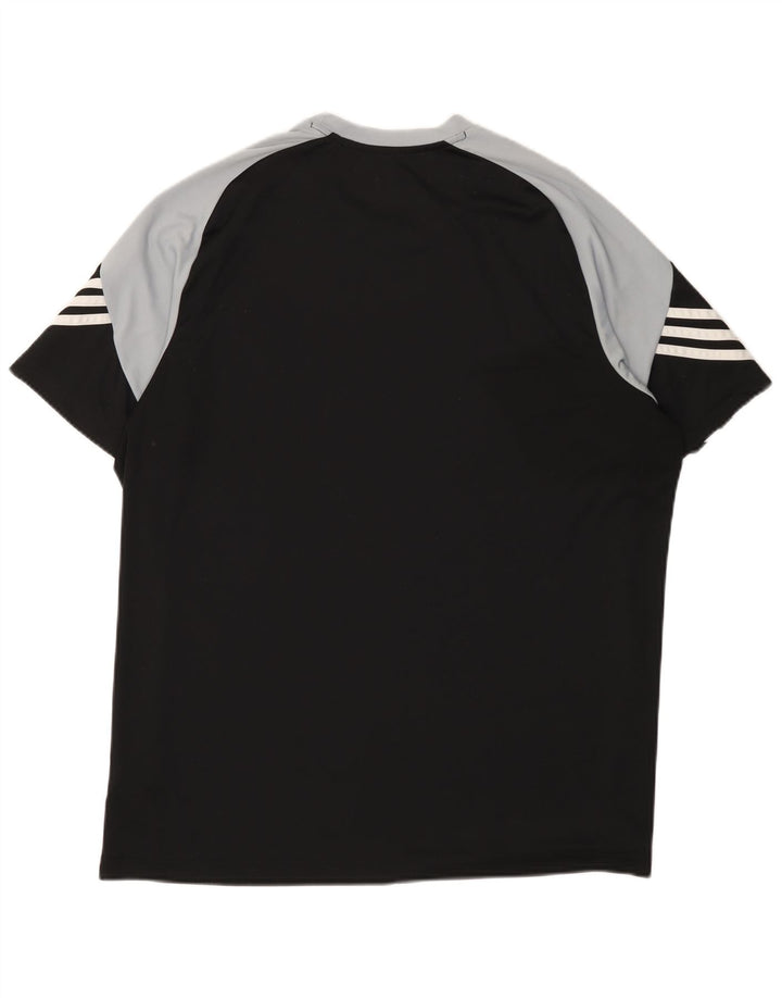 T-shirt grafica ADIDAS da uomo Climalite Top XL poliestere color block nero