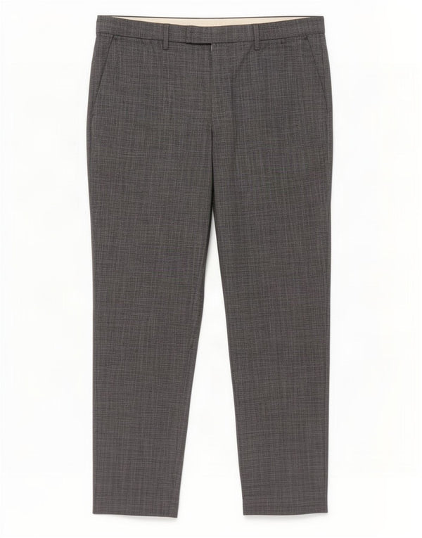 Pantaloni casual regolari da uomo Marks & Spencer W36 L31 poliestere a quadri blu