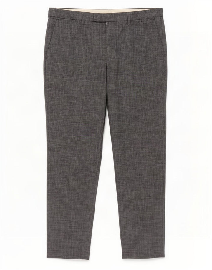 Pantaloni casual regolari da uomo Marks & Spencer W36 L31 poliestere a quadri blu