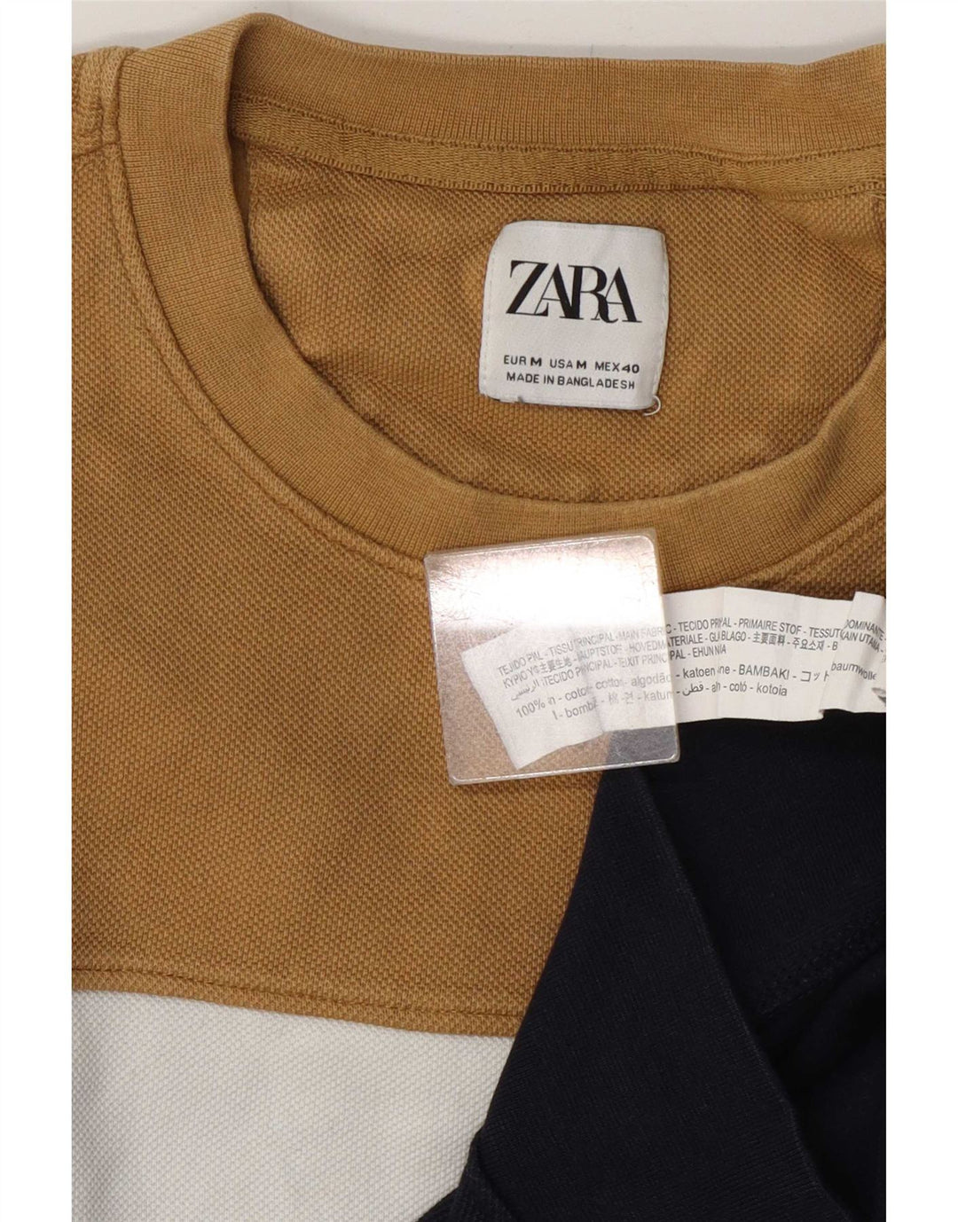 Felpa da donna Zara UK 14 Cotone color block multicolore medio