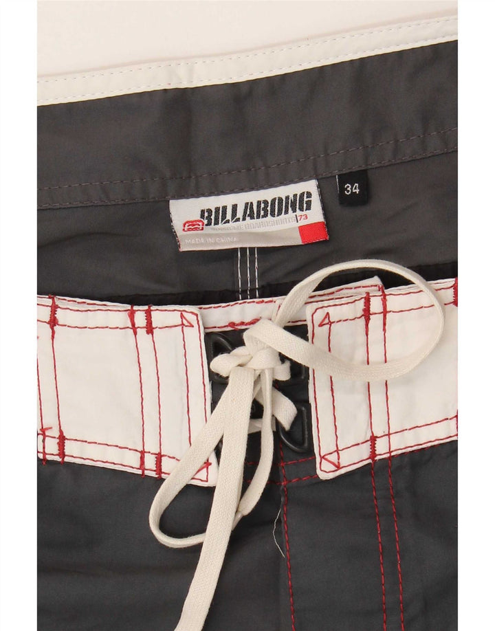 Pantaloncini da bagno grafici da uomo Billabong grandi in poliestere color block nero