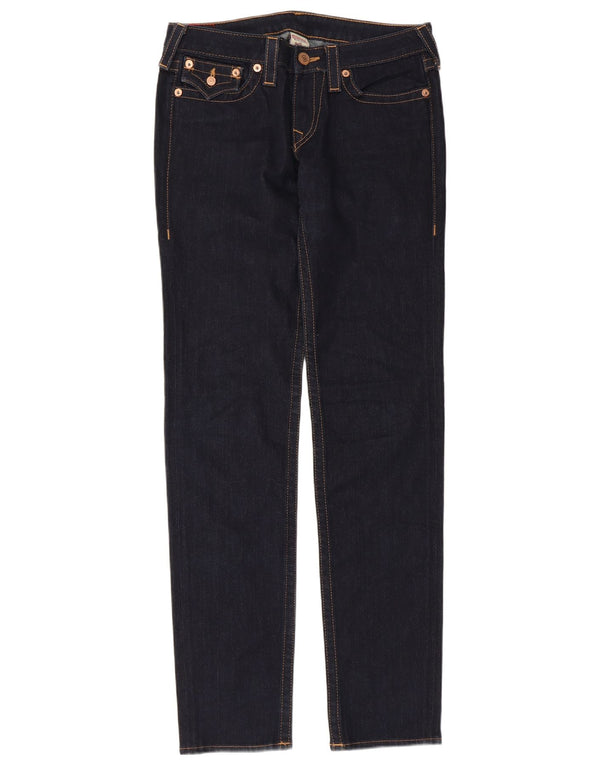 Jeans slim da donna True Religion W30 L34 cotone blu navy
