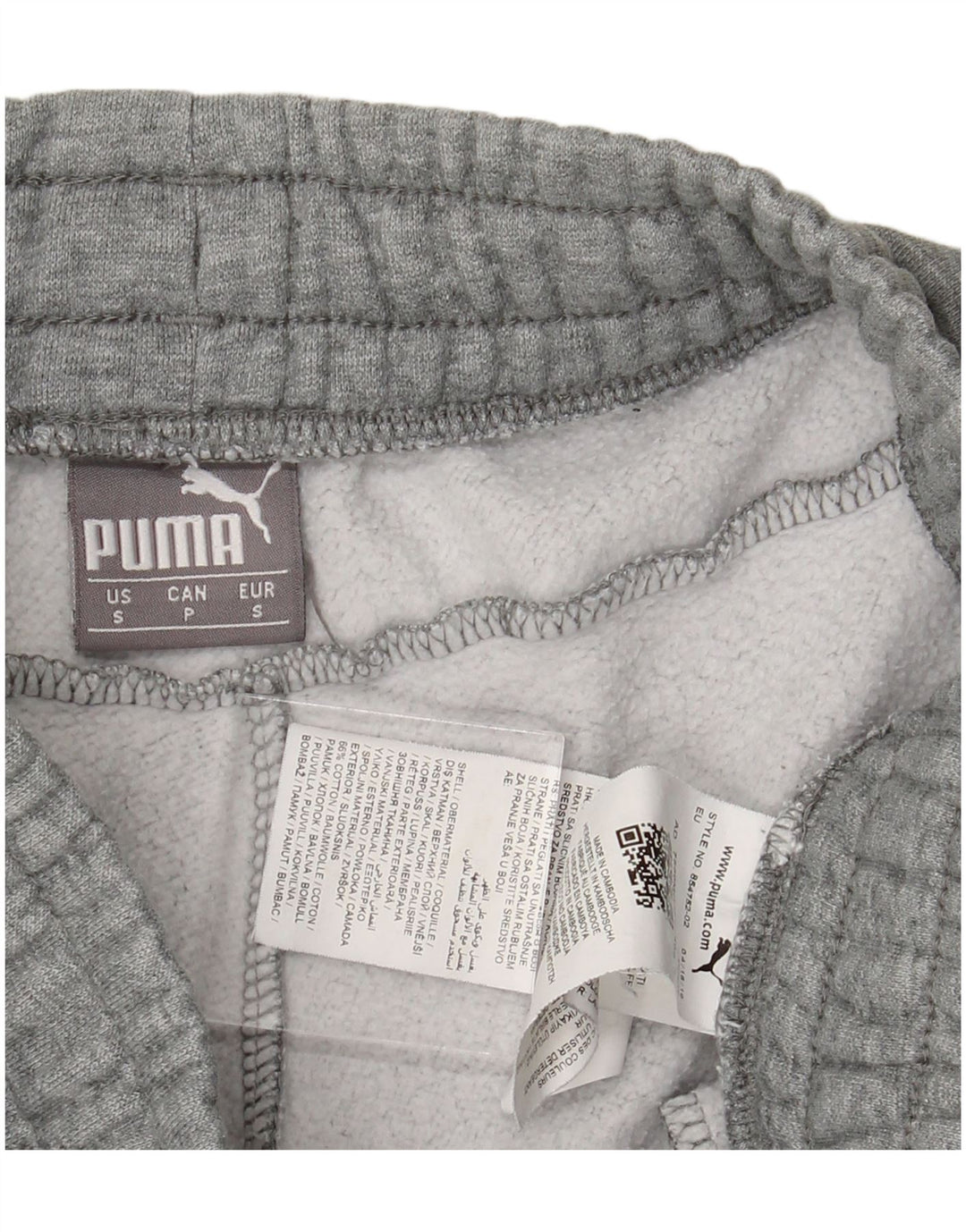 Pantaloni da tuta da uomo PUMA Joggers piccoli in cotone grigio
