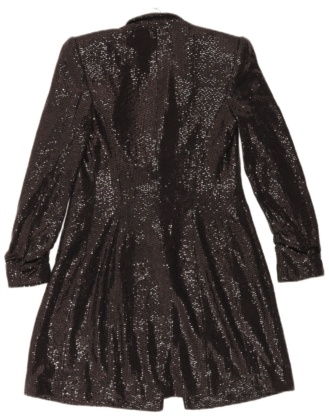 Giacca blazer aperta lunga da donna ZARA UK 6 XS nera in poliammide