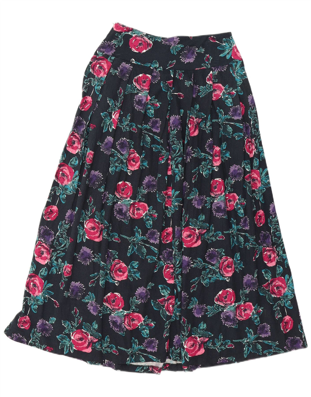 PART TWO Womens High Waist Flared Skirt EU 40 Medium W26 Black Floral
