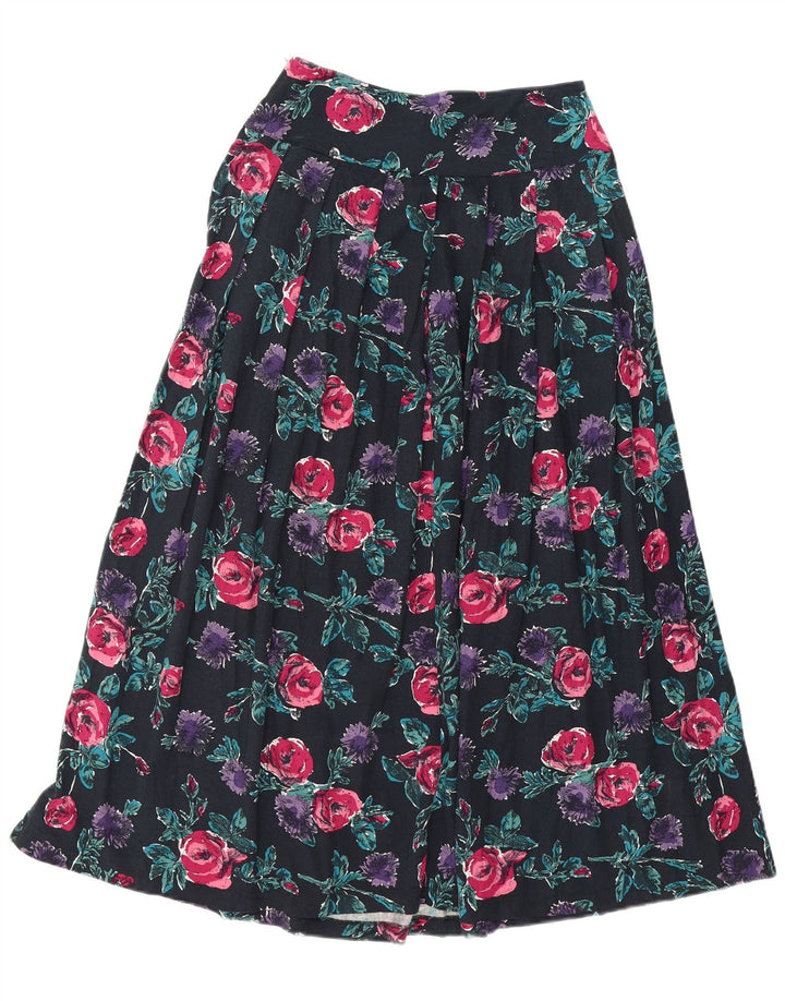 PART TWO Womens High Waist Flared Skirt EU 40 Medium W26 Black Floral