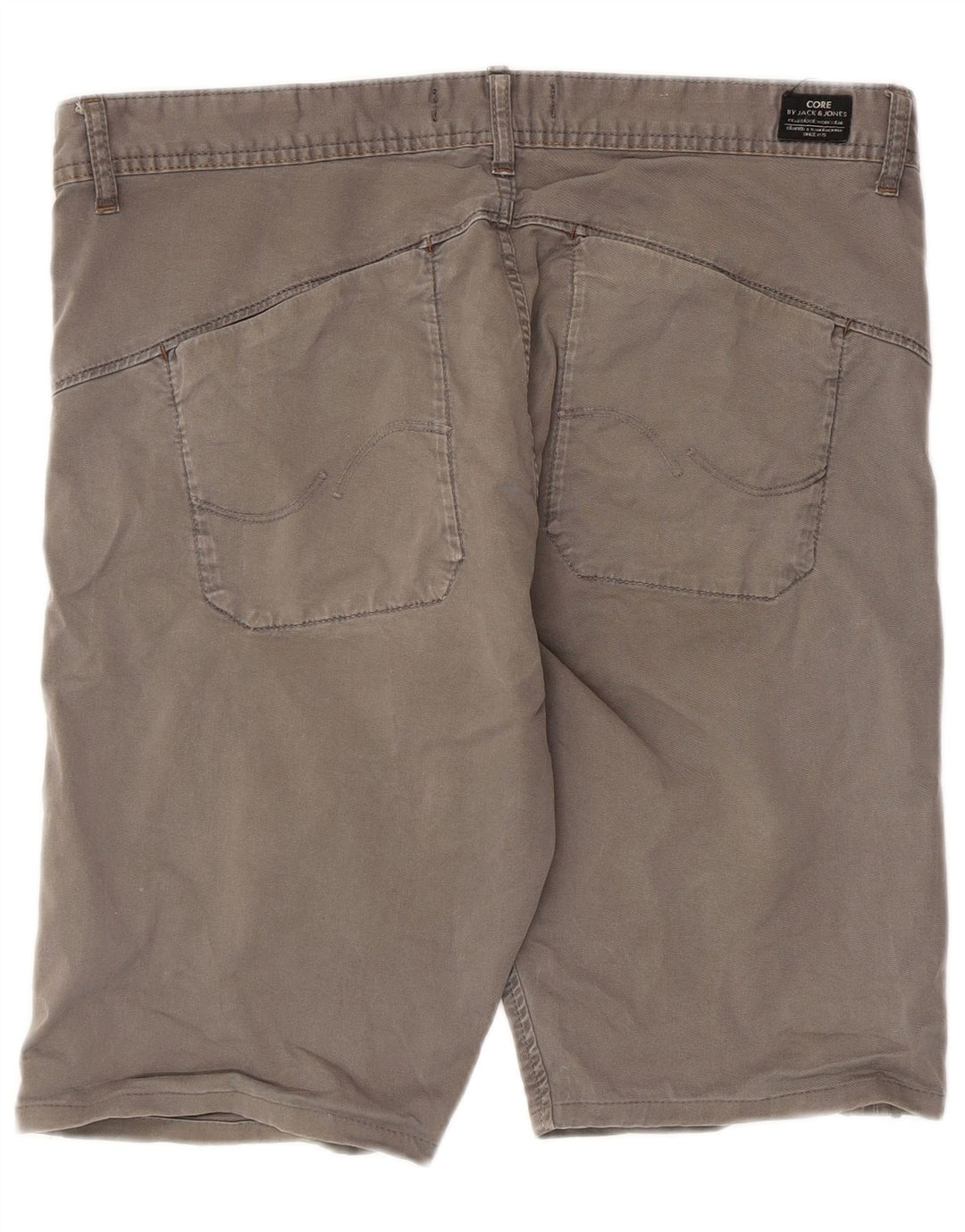 Pantaloncini chino da uomo Jack & Jones W34 grandi in cotone grigio
