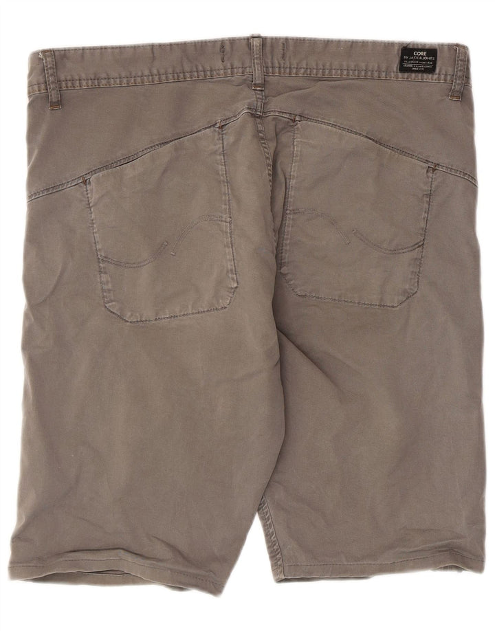 Pantaloncini chino da uomo Jack & Jones W34 grandi in cotone grigio